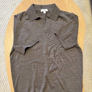 Duchie Merino Wool Open-Collar Polo